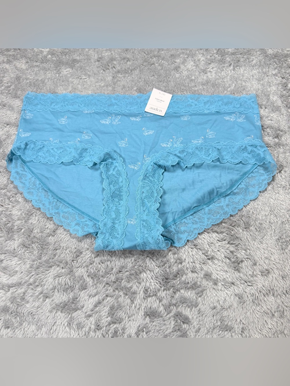 Auden Bright Blue Lace-Trim Bikini Brief 236